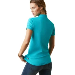 Ariat Women's Prix 2.0 Polo Viridian Green -Lemieux Shop S23 WMS ENGL 10043614 back