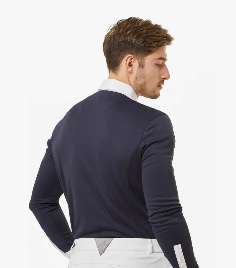 Premier Equine Giulio Men's Long Sleeve Show Shirt Navy 2 Premier Equine Giulio Men's Long Sleeve Show Shirt Navy - Image 2