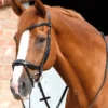 Premier Equine Savuto Anatomic Bridle With Crank Naseband And Flash Black