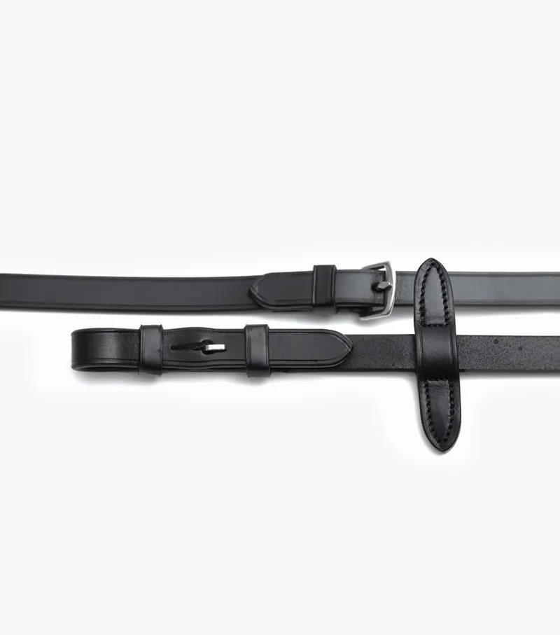 Premier Equine Senado Plain Leather Reins Black 2 Premier Equine Senado Plain Leather Reins Black - Image 2