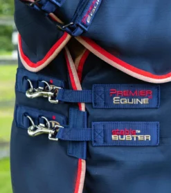 Premier Equine Stable Buster 100g Stable Rug With Neck Cover Navy -Lemieux Shop Stable Buster 100 Stable Rug Navy 3