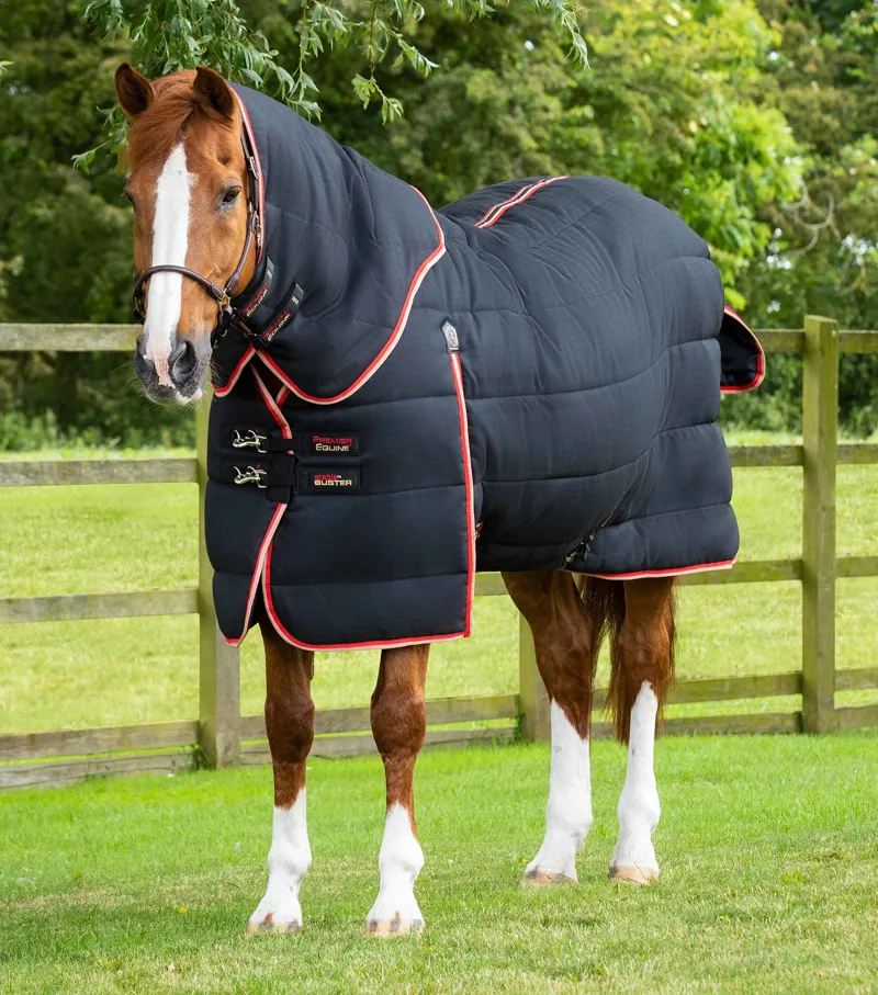 Premier Equine Stable Buster 450g Stable Rug With Neck Cover Black 1 Premier Equine Stable Buster 450g Stable Rug With Neck Cover Black