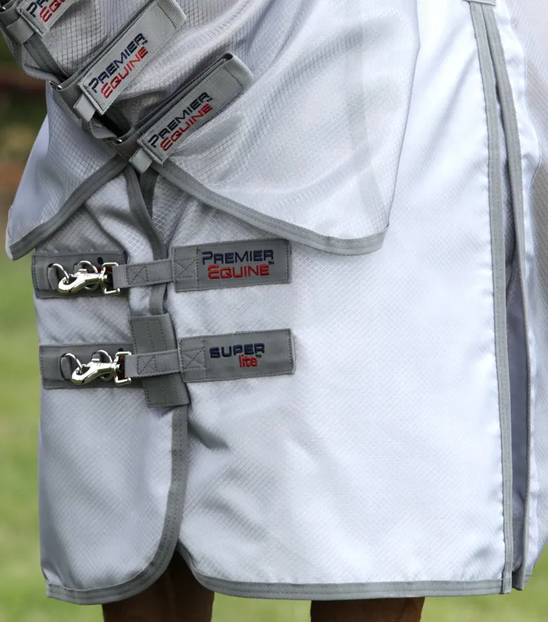 Premier Equine Super Lite Fly Rug With Surcingles Silver 3 Premier Equine Super Lite Fly Rug With Surcingles Silver - Image 3