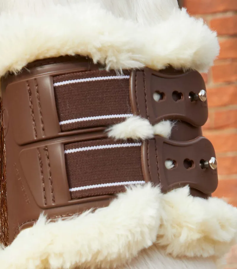 Premier Equine Techno Wool Fetlock Boots Brown 4 Premier Equine Techno Wool Fetlock Boots Brown - Image 4