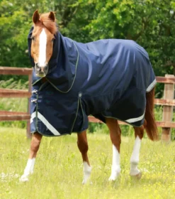 Premier Equine Titan 40g Turnout Rug With Snug-Fit Neck Cover Navy