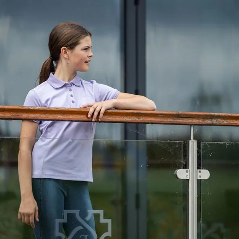 LeMieux Young Rider Polo Shirt Wisteria 4 LeMieux Young Rider Polo Shirt Wisteria - Image 4