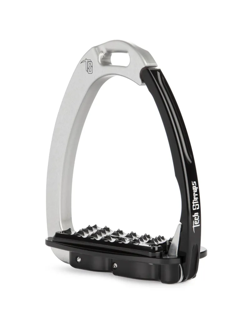 Tech Stirrups Venice Sloped Evo - Silver/Black 1 Tech Stirrups Venice Sloped Evo - Silver/Black