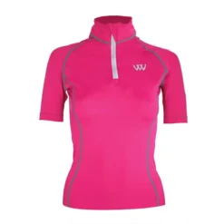 Woof Wear Short Sleeve Performance Riding Shirt - Berry