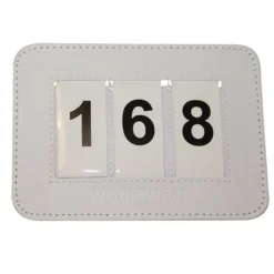 Woof Wear 3 Digit Dressage Number Holder White