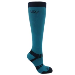 Woof Wear Long Bamboo Waffle Riding Sock Ocean