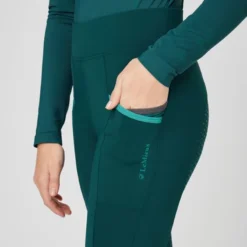 LeMieux Young Rider Pull On Riding Tights - Spruce