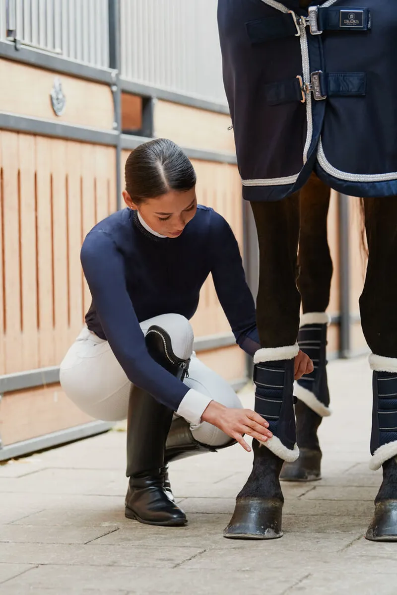 Eskadron Platinum Pure Mesh Evo-Wool Tendon Boots Navy 4 Eskadron Platinum Pure Mesh Evo-Wool Tendon Boots Navy - Image 4