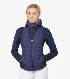 Premier Equine Arion Ladies Riding Jacket With Hood Navy -Lemieux Shop arion ladies mid layer jacket navy 1