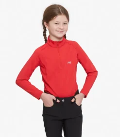 Premier Equine Artax Junior Unisex Base Layer Red