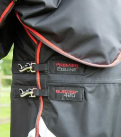 Premier Equine Buster 420g Turnout Rug With Classic Neck Cover Black -Lemieux Shop buster 420 black 3