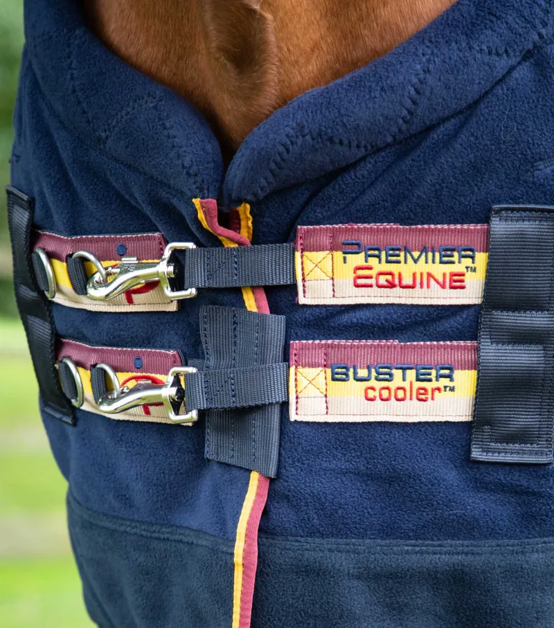 Premier Equine Buster Fleece Cooler Rug - Continental Edition Navy 3 Premier Equine Buster Fleece Cooler Rug - Continental Edition Navy - Image 3