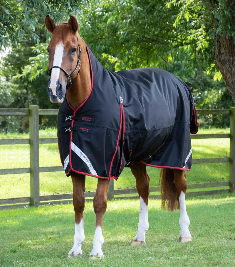 Premier Equine Buster Hardy 400g Half Neck Turnout Rug Black 1 Premier Equine Buster Hardy 400g Half Neck Turnout Rug Black
