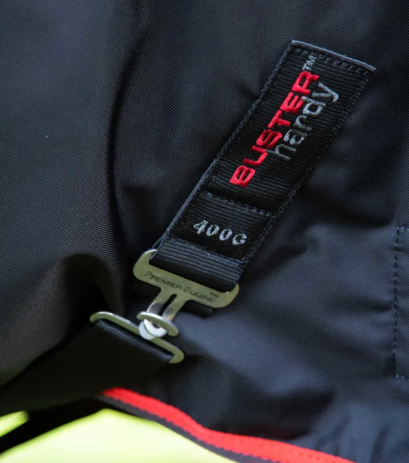 Premier Equine Buster Hardy 400g Half Neck Turnout Rug Black 5 Premier Equine Buster Hardy 400g Half Neck Turnout Rug Black - Image 5