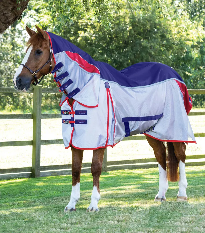 Premier Equine Buster Stay-Dry Super Lite Fly Rug With Surcingles Navy 1 Premier Equine Buster Stay-Dry Super Lite Fly Rug With Surcingles Navy