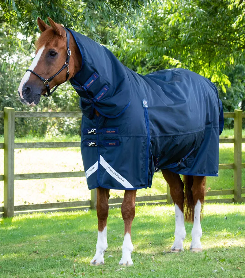 Premier Equine Buster Storm 420g Combo Turnout Rug With Classic Neck Navy 1 Premier Equine Buster Storm 420g Combo Turnout Rug With Classic Neck Navy