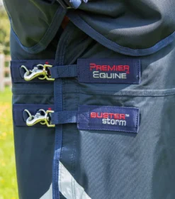 Premier Equine Buster Storm 90g Combo Turnout Rug With Classic Neck Navy -Lemieux Shop buster storm 90 navy 3