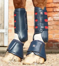 Premier Equine Carbon Tech Air Cooled Eventing Front Boots Navy