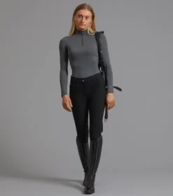 Premier Equine Cassa Ladies Full Seat Gel Riding Breeches - Black