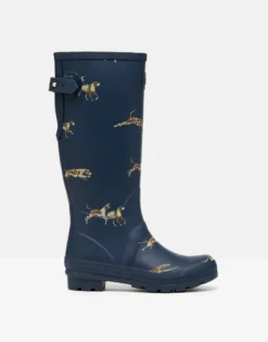Joules Women's Welly Print Wellies - Navy Dogs -Lemieux Shop cdn.joules 101