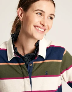 Joules Women's Sammi Rugby Shirt - Multi Stripe -Lemieux Shop cdn.joules 140