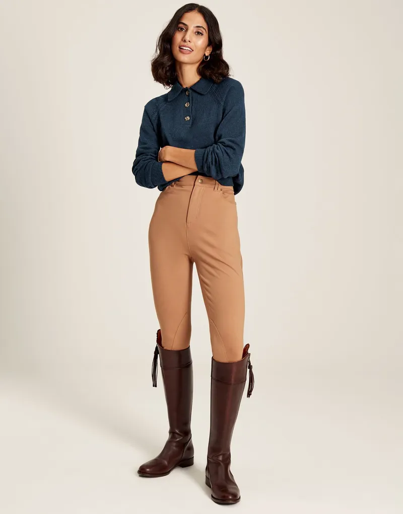 Joules Women's Mia Collared Pointelle Jumper - French Navy 5 Joules Women's Mia Collared Pointelle Jumper - French Navy - Image 5