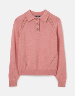 Joules Women's Mia Collared Pointelle Jumper - Pink 9 Joules Women's Mia Collared Pointelle Jumper - Pink -Lemieux Shop cdn.joules 148