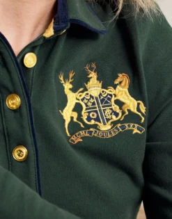 Joules Women's Ashley Long Sleeved Polo - Green -Lemieux Shop cdn.joules 207