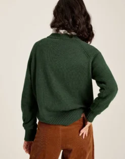 Joules Women's Margot Intarsia Jumper - Heritage Green -Lemieux Shop cdn.joules 301