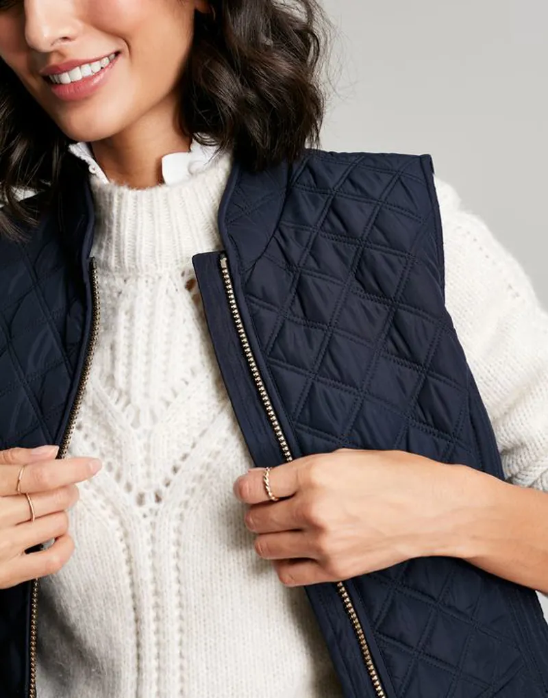 Joules Minx Quilted Gilet - Marine Navy 2 Joules Minx Quilted Gilet - Marine Navy - Image 2