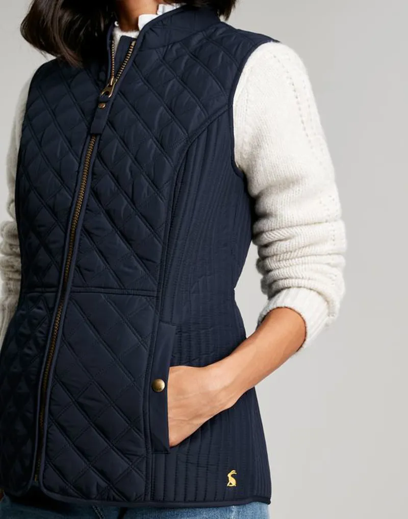 Joules Minx Quilted Gilet - Marine Navy 1 Joules Minx Quilted Gilet - Marine Navy