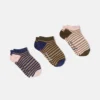 Joules Women's Rilla 3 Pack Trainer Sock - Pink Multi - UK 4-8