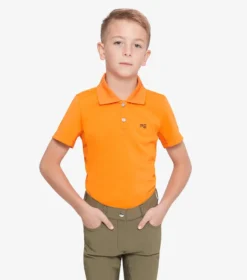 Premier Equine Cisco Junior Unisex Polo Shirt Orange -Lemieux Shop cisco junior unisex polo shirt orange