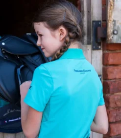 Premier Equine Cisco Junior Unisex Polo Shirt Turquoise -Lemieux Shop cisco polo shirt turquoise 2