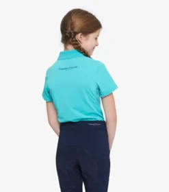 Premier Equine Cisco Junior Unisex Polo Shirt Turquoise -Lemieux Shop cisco polo shirt turquoise 3