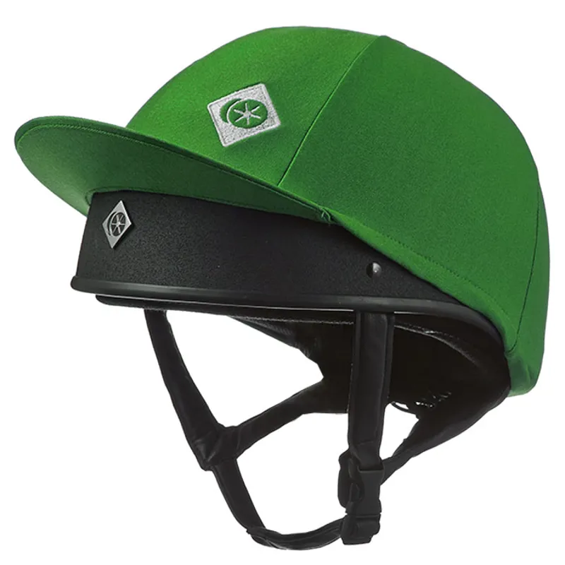 Charles Owen Taditional Non Vented Hat Silk - Emerald 1 Charles Owen Taditional Non Vented Hat Silk - Emerald