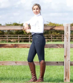 Premier Equine Delta Ladies Full Seat Gel Riding Breeches Navy