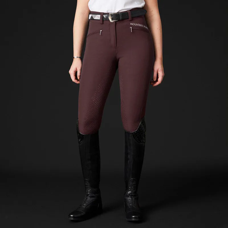 Mountain Horse Diana Silicone Full Seat Breeches Burgundy 3 Mountain Horse Diana Silicone Full Seat Breeches Burgundy - Image 3