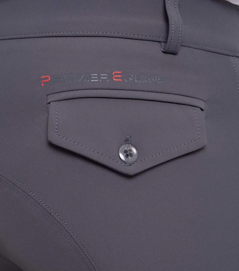 Premier Equine Emilio Men's Gel Knee Riding Breeches Anthracite Grey 4 Premier Equine Emilio Men's Gel Knee Riding Breeches Anthracite Grey - Image 4