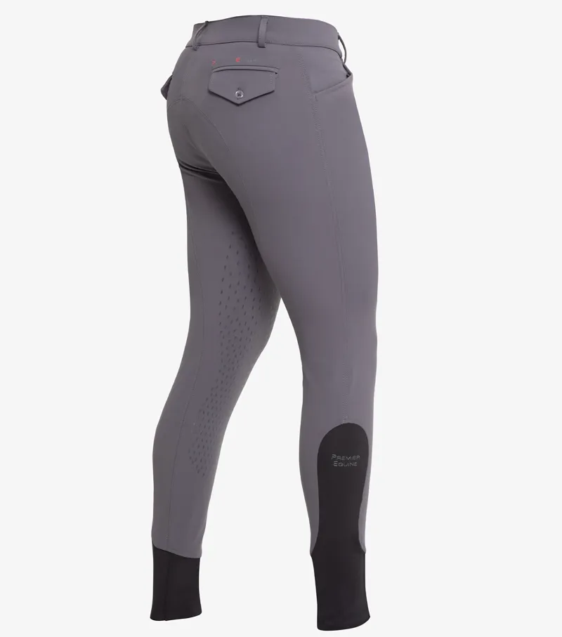 Premier Equine Emilio Men's Gel Knee Riding Breeches Anthracite Grey 1 Premier Equine Emilio Men's Gel Knee Riding Breeches Anthracite Grey
