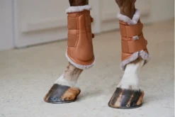 Eskadron Platinum Faux Leather Faux Fur Tendon Boots - Cognac -Lemieux Shop esk 0023 kam 555039 853 640