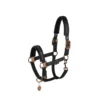 Eskadron Platinum Double Pin Faux Leather Headcollar - Black