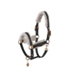 Eskadron Platinum Double Pin Metallic Faux Leather Faux Fur Headcollar - Black