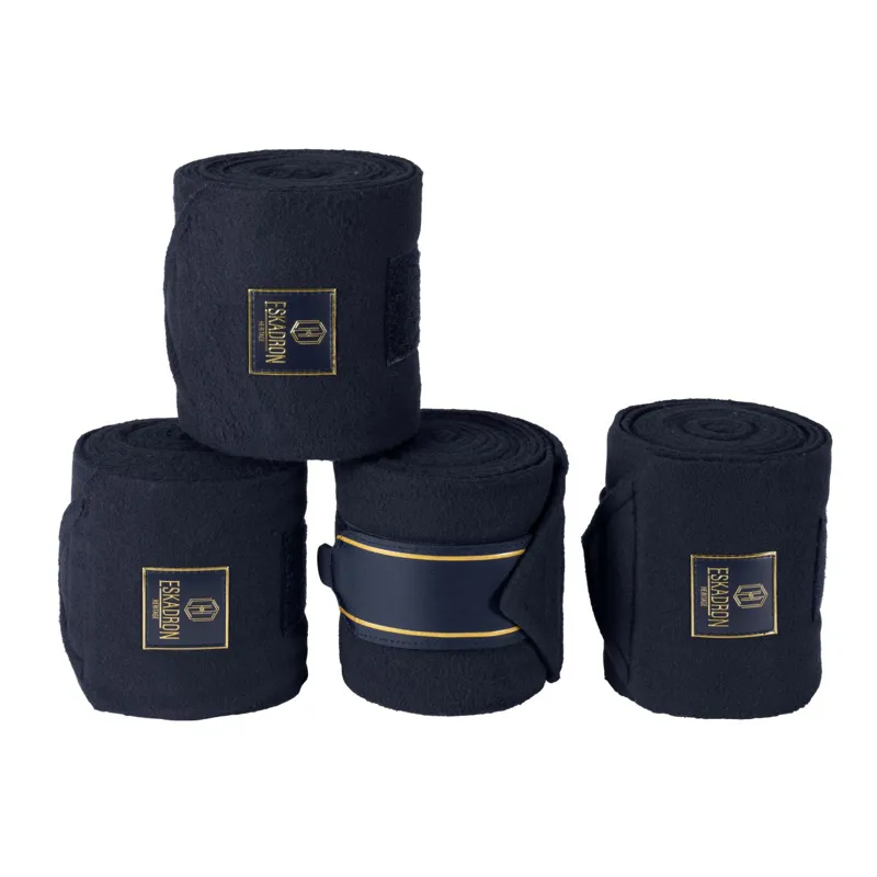 Eskadron Heritage Fleece Bandages Set Of 4 - Navy 1 Eskadron Heritage Fleece Bandages Set Of 4 - Navy