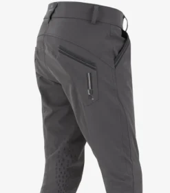 Premier Equine Gando Boys Gel Knee Riding Breeches Grey -Lemieux Shop gando boys gel knee riding breeches anthracite grey
