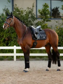 LeMieux Adour Polo Bandages Black 7 LeMieux Adour Polo Bandages Black -Lemieux Shop it01402 lifestyle adourdressagesquare black 1 py